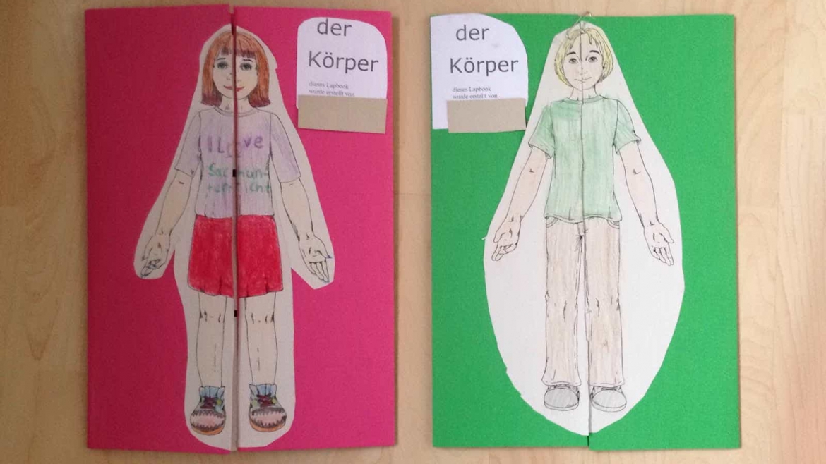 Die 4b gestaltet ein Lapbook zum Thema „Körper“