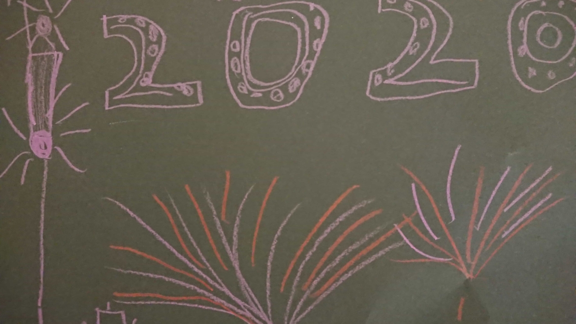 Es leuchtet und knallt zum neuen Jahr 2020 in der Klasse 2b mit einem Feuerwerk!  Frohes neues Jahr!