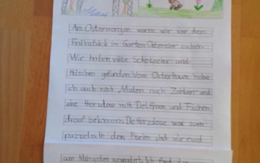 Die ELMARklasse 2a berichtet von ihren Osterferienerlebnissen