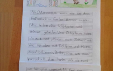 Die ELMARklasse 2a berichtet von ihren Osterferienerlebnissen