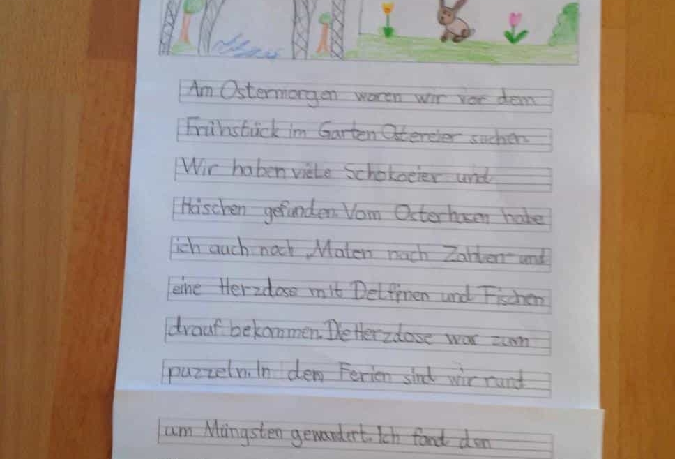 Die ELMARklasse 2a berichtet von ihren Osterferienerlebnissen