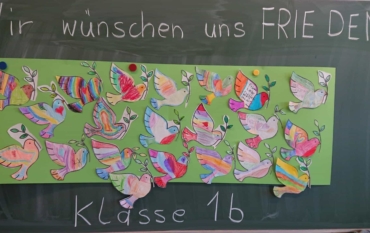 Die Klasse 1b wünscht sich Frieden!