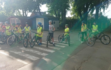 Fahrradtraining mit der Polizei in der 4a