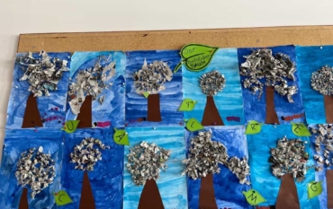 „Der Buchstabenbaum“ gestaltet von den Kindern der ELMAR-Klasse 1A