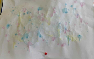 Kunstprojekt 4B Seifenblasenfarben