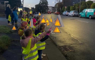 Die Aktion „Siehst du mich“- mit der 1a & 1b & der Stadtpolizei
