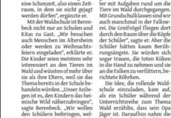 Die rollende Waldschule war zu Gast in Cronenberg