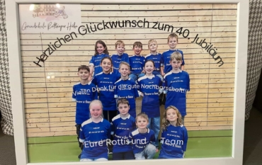 Die Grundschule Rottsieper Höhe gratuliert der Firma Vaupel zum 40-jährigen Jubiläum 🎉